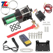 12V 3000 LBS ATV/UTV Electric Winch with 1/5" × 32 ft Synthetic Winch Rope