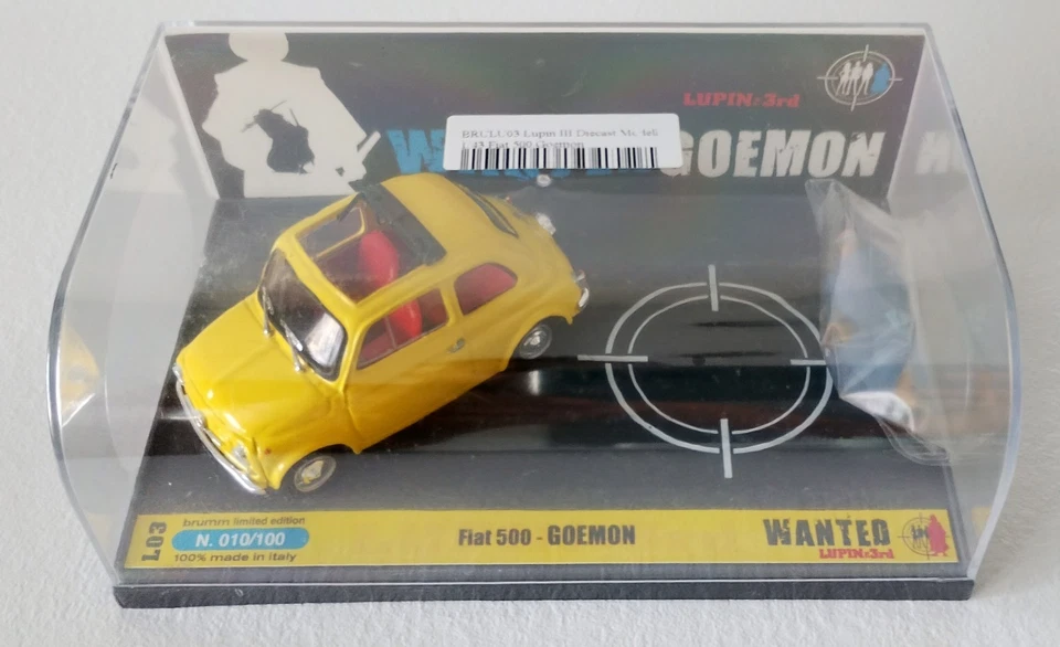 Modello da collezione 1:43 L03 Fiat 500 Lupin III Wanted Goemon N.010/100 - Immagine 4 di 4