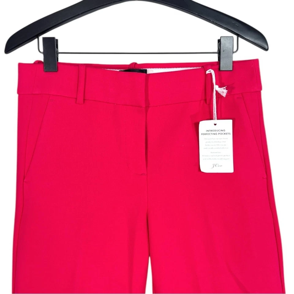 NWT J. Crew Cameron Slim Cropped Pant size 4 in Pink - Four Season Stretch - Image 3 of 4