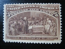 UNITED STATES Sc. #234 scarce mint MNH Columbian stamp! SCV $140.00