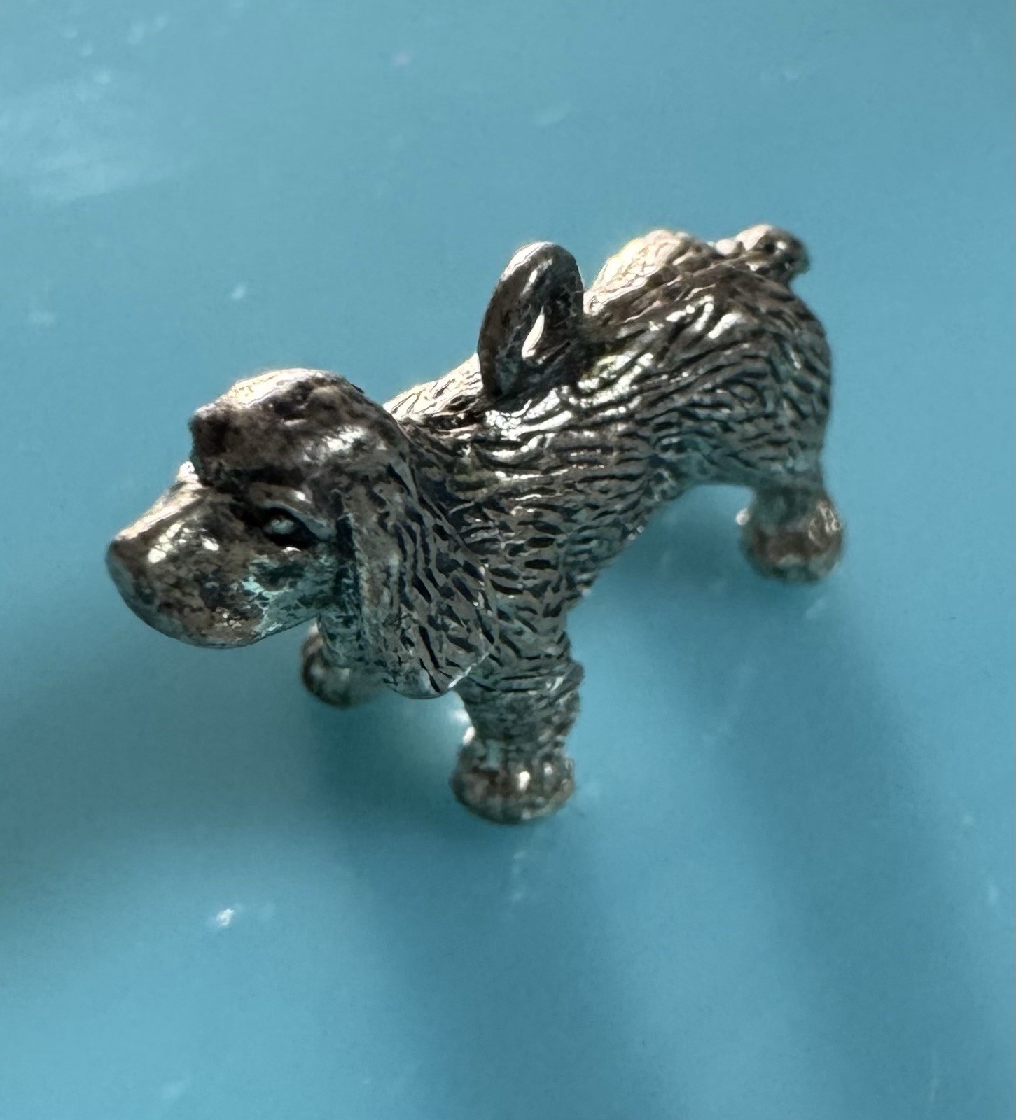 VTG Cocker Spaniel Puppy Dog Solid Charm Pendant … - image 4