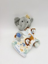 Lila Jack Elephant Lovey Security Blanket Animal Print King Crown