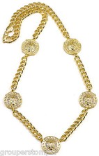 Egyptian Necklace New Five Pendant Heads With 32 Inch Cuban 10mm Link Chain 