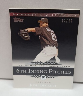 JOSH BECKETT 2007 Topps Moments & Milestones BLACK /29 ~ MARLINS