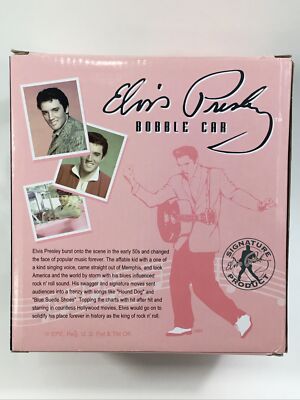 Rare Collectible Elvis Presley in Gold Suit in Pink Cadillac