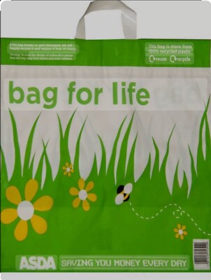 Biodegradable Clear Recycling Bags Asda 50x Asda Reusable