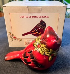 Cracker Barrel Ceramic Cardinal with LED Light Christmas 2024 New