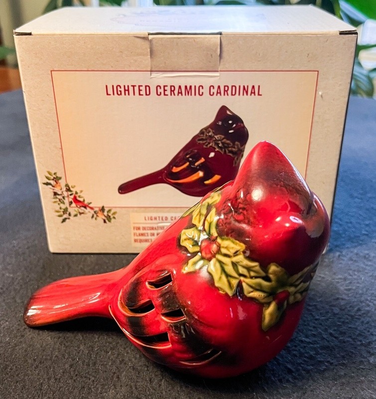 Cracker Barrel Ceramic Cardinal with LED Light Christmas 2024 New