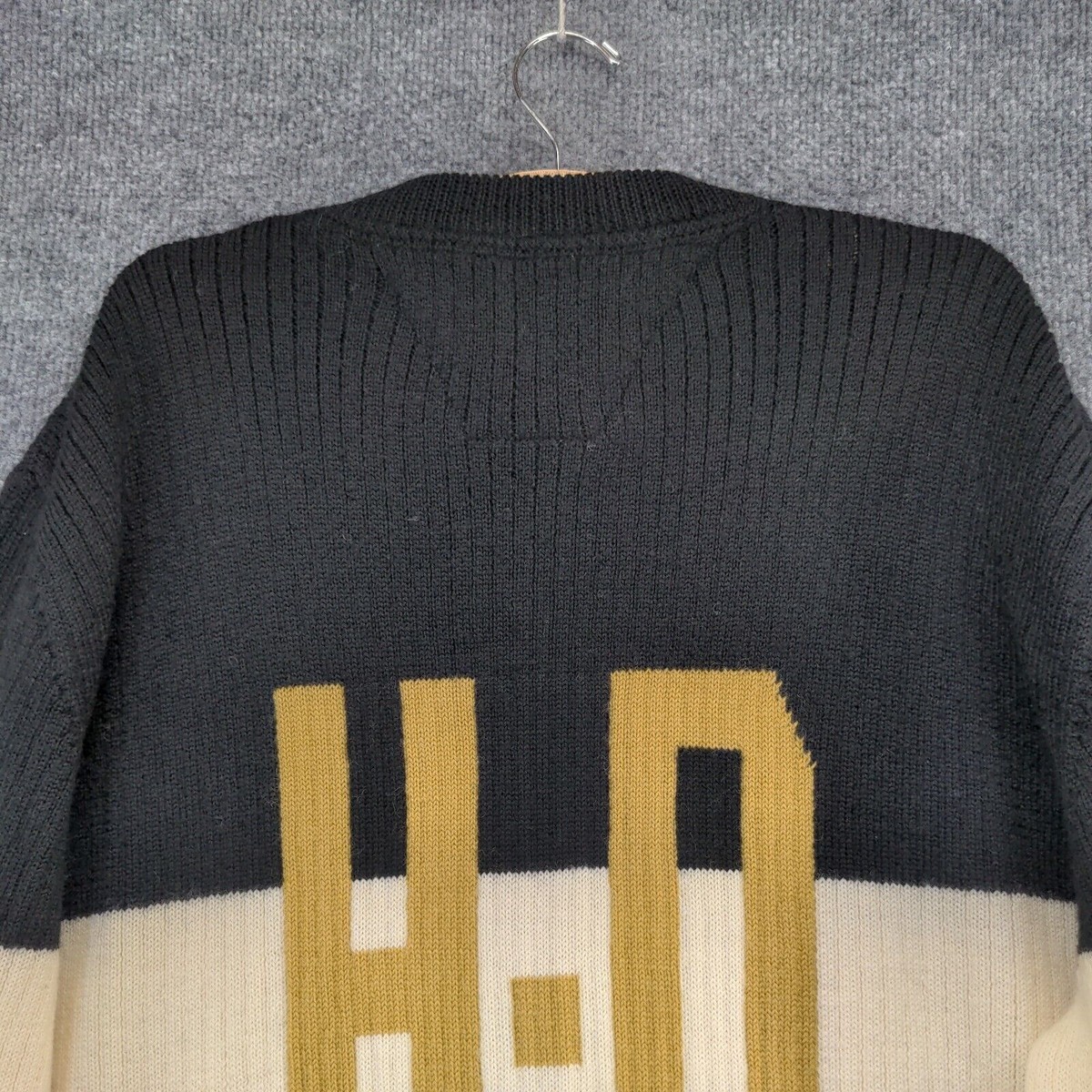 Harley-Davidson Men's XL Sweater Multicolor Striped V-Neck Wool