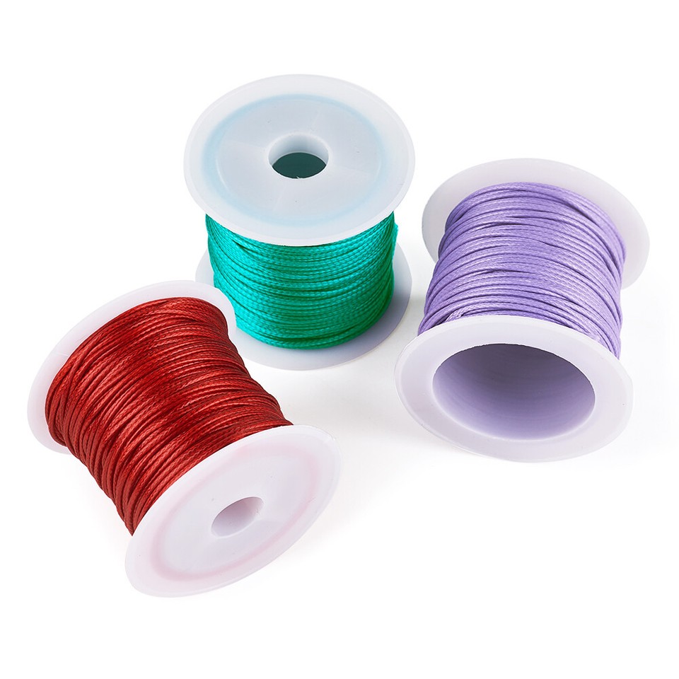 25 Roll Waxed Polyester Cords Jewelry Beading Thread Sewing Bracelet ...