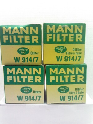 Engine Oil Filter MANN W 914/7 Fits Peugeot Cars See Description for Models NOS