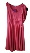UK8 S Sexy Stretchy Jersey One Ruffle Sleeve Evening Summer Party Dress SALE