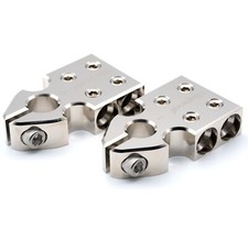 Pair ILL Customz Battery Terminals 0 Gauge 4 Input SAE Top Post Clamp