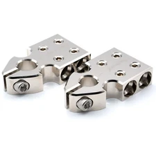 Pair ILL Customz Battery Terminals 0 Gauge 4 Input SAE Top Post Clamp