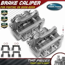 Pair Front Disc Brake Caliper with Bracket for Pontiac G8 Base 2008 2009 V6 3.6L