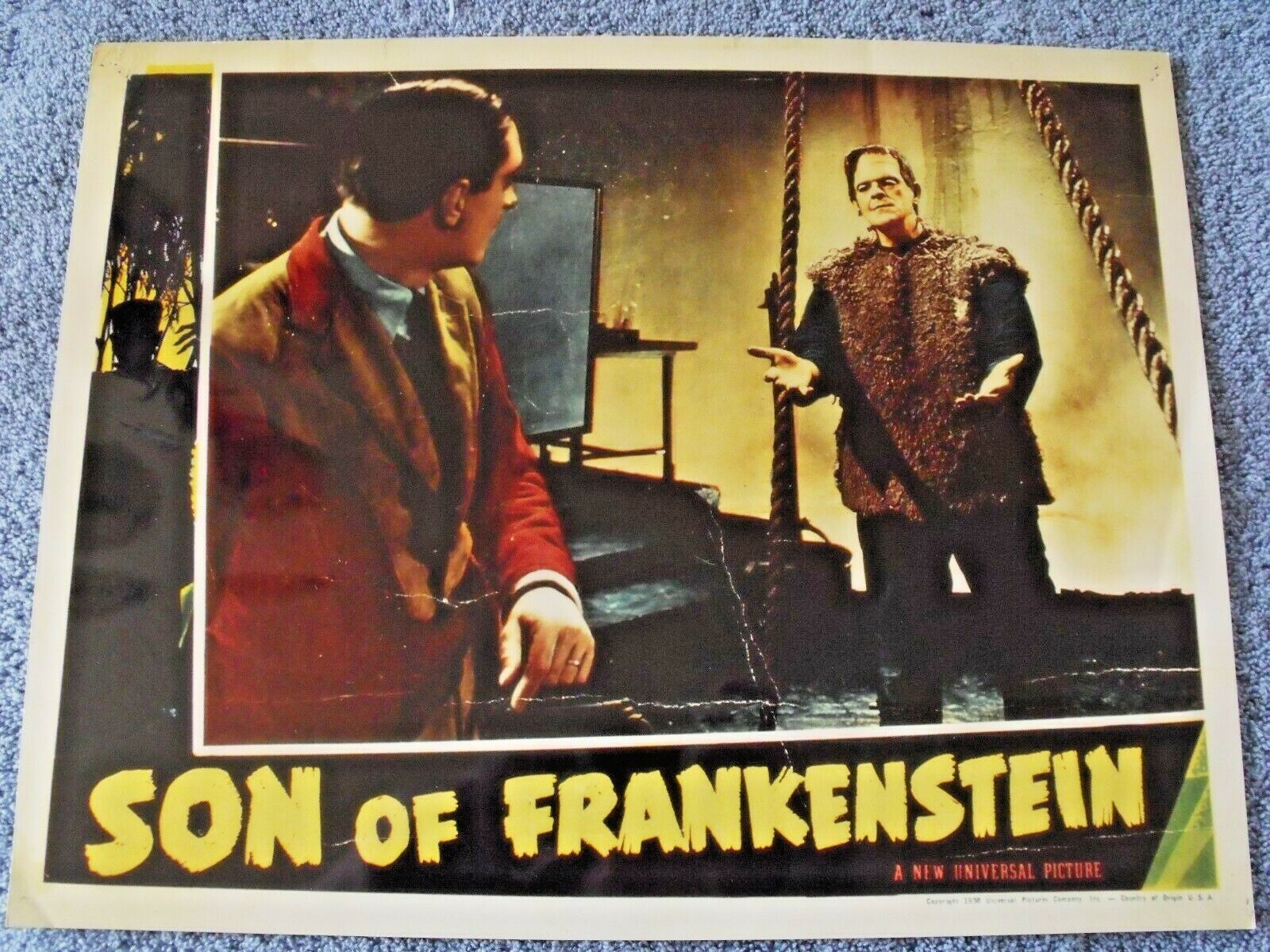 1938 "The Son of Frankenstein" Lobby Card 11 X 14 Bela Lugosi Boris ...