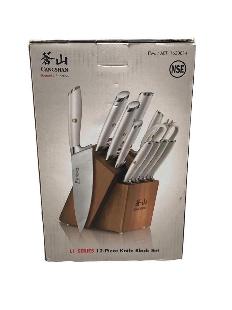 Cangshan L1 Series 12Piece German Steel Knife Block Set White