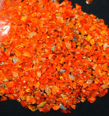 500 ct lot natural orange Ethiopian polished opal rough, Raw orange Opal crystal