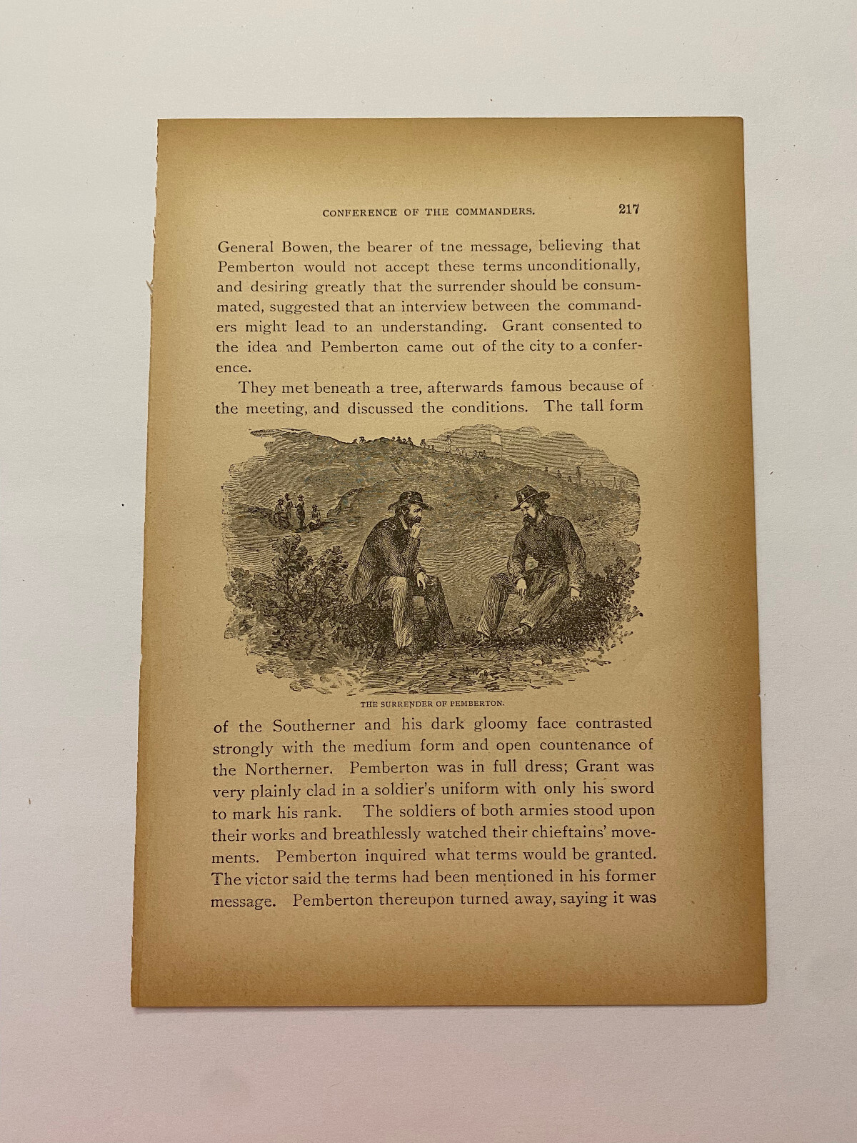 Surrender of General John C Pemberton Vicksburg American Civil War c ...
