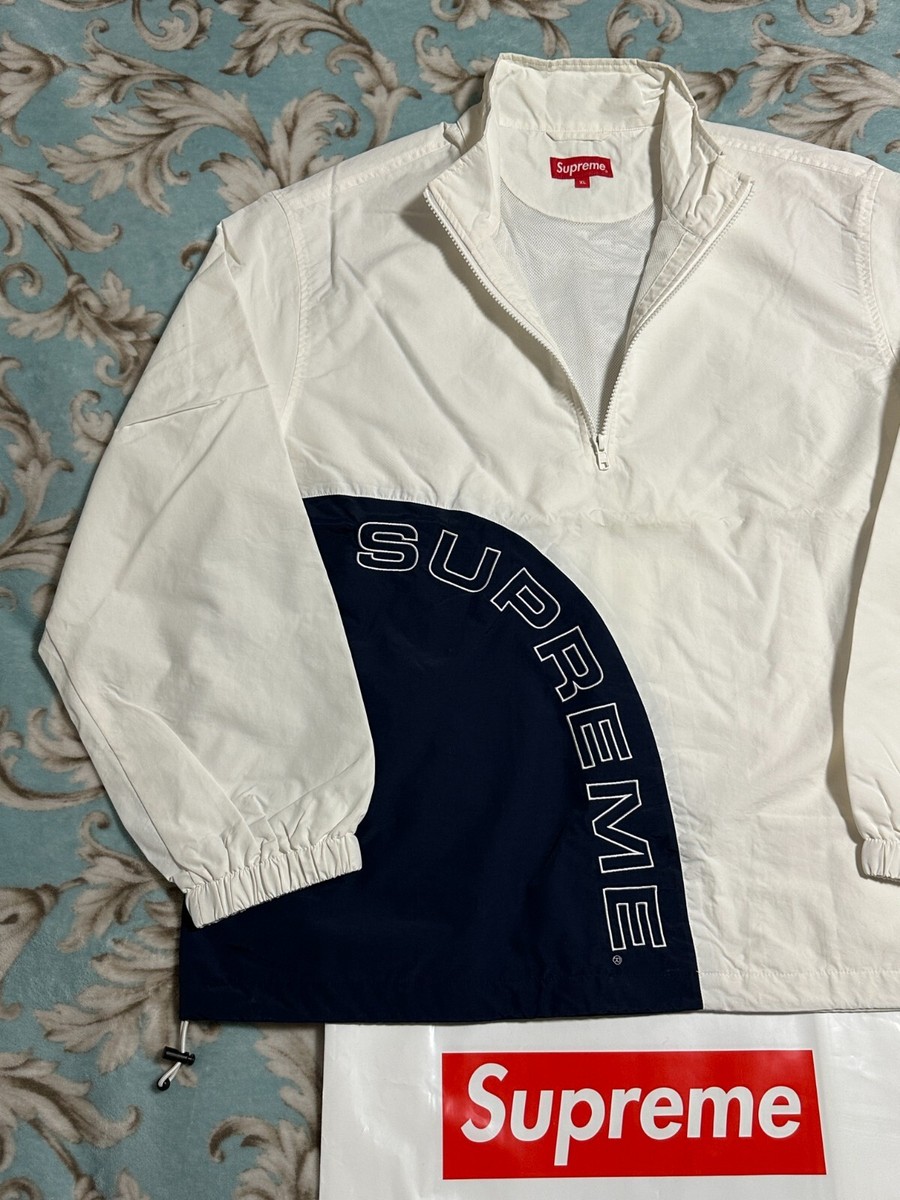 SUPREME CORNER ARC HALF ZIP PULLOVER (XL) (WHITE) SS18 JACKET COAT