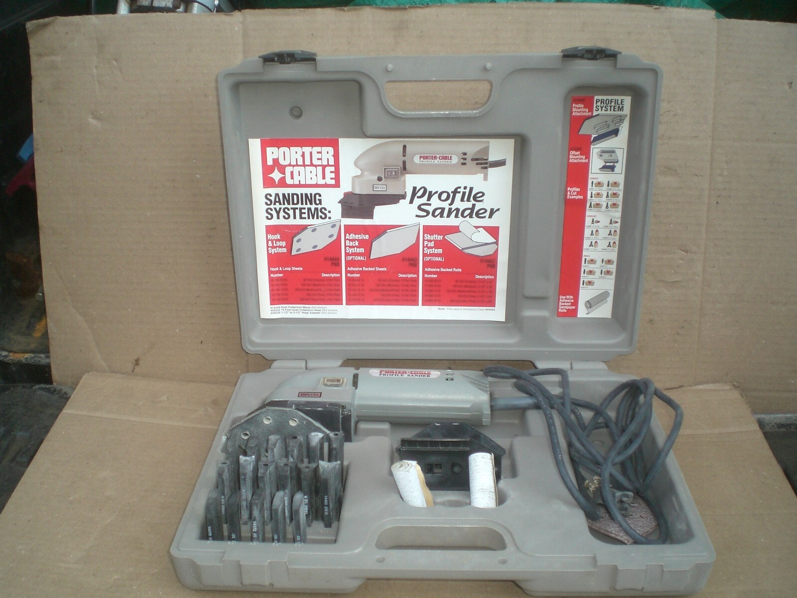 Porter Cable Profile Sander Kit Model 444 Detail Molding Set With Case eBay