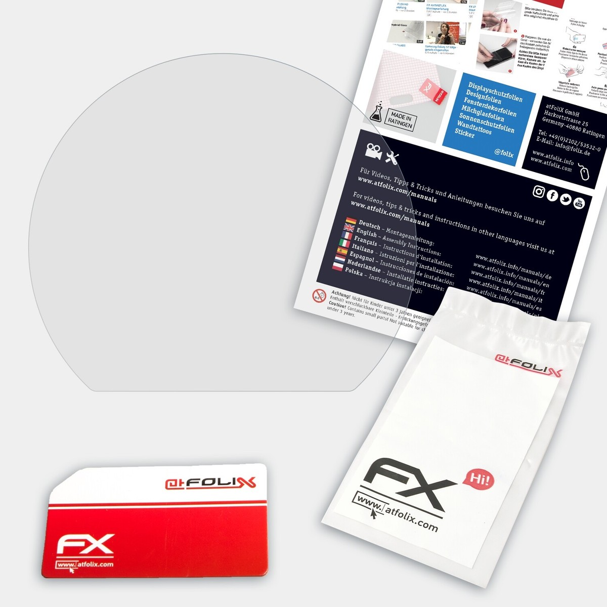 AtFoliX FX Hybrid Glass Screen Protector For Casio GW-7900B-1 - 9H Hardness Bubble-Free