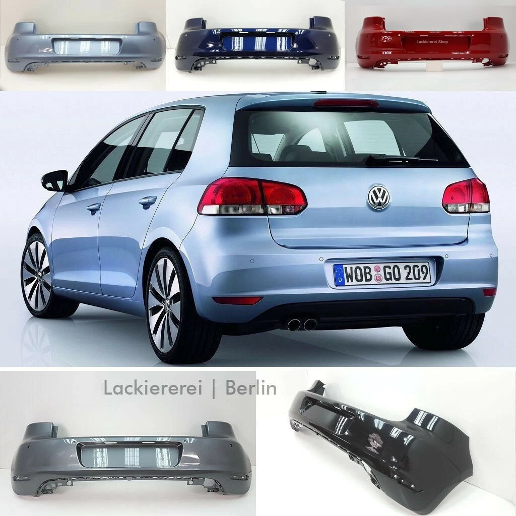 STOßSTANGE HINTEN LACKIERT IN WUNSCHFARBE NEU für VW Golf 6 mit