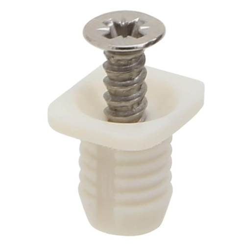 Silverline 8mm Plastic Hinge Dowel Inserts with Screws, 50 P