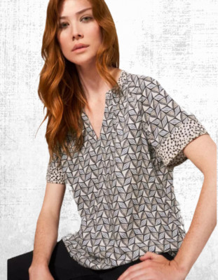 Ex White Stuff Women s Short Sleeve Top in Ivory Cora (A Bit Defect)