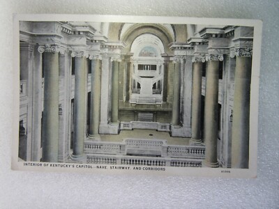Vintage Interior Of Kentucky's Capitol - Nave, Stairway Postcard. Unposted