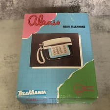 Telemania Alexis Pink Neon Phone Landline Complete In Box RARE 