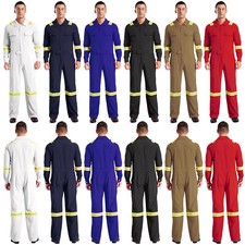 Men Coveralls Cosplay Jumpsuits High Visibility Overalls Uniforms Workwear Work