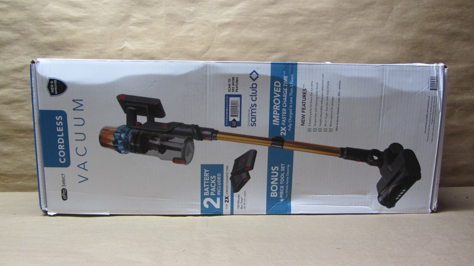 ePro Select Cordless Vacuum with 2 Removable Batteries