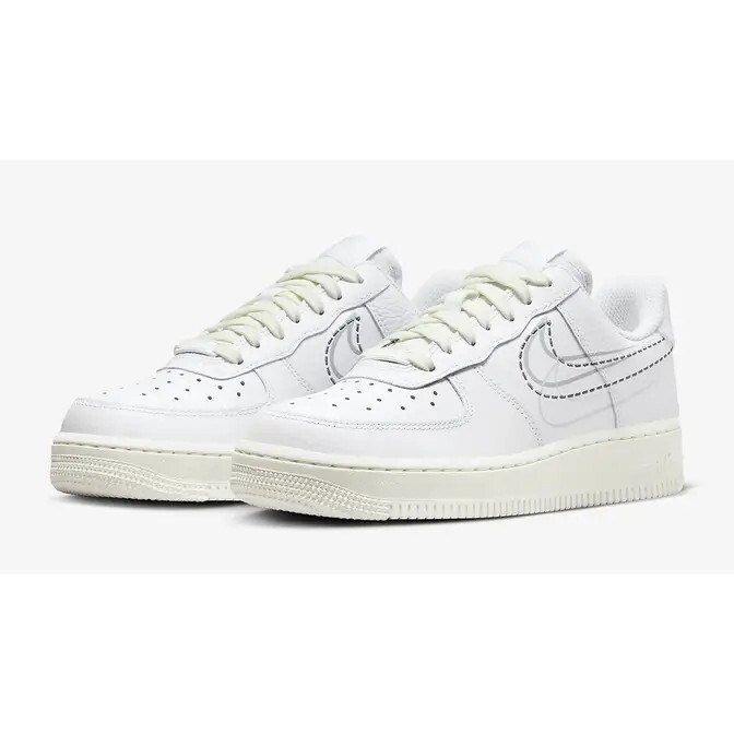 New Women's Nike Air Force 07 Low Multi Swoosh White UK SIZE EU 39