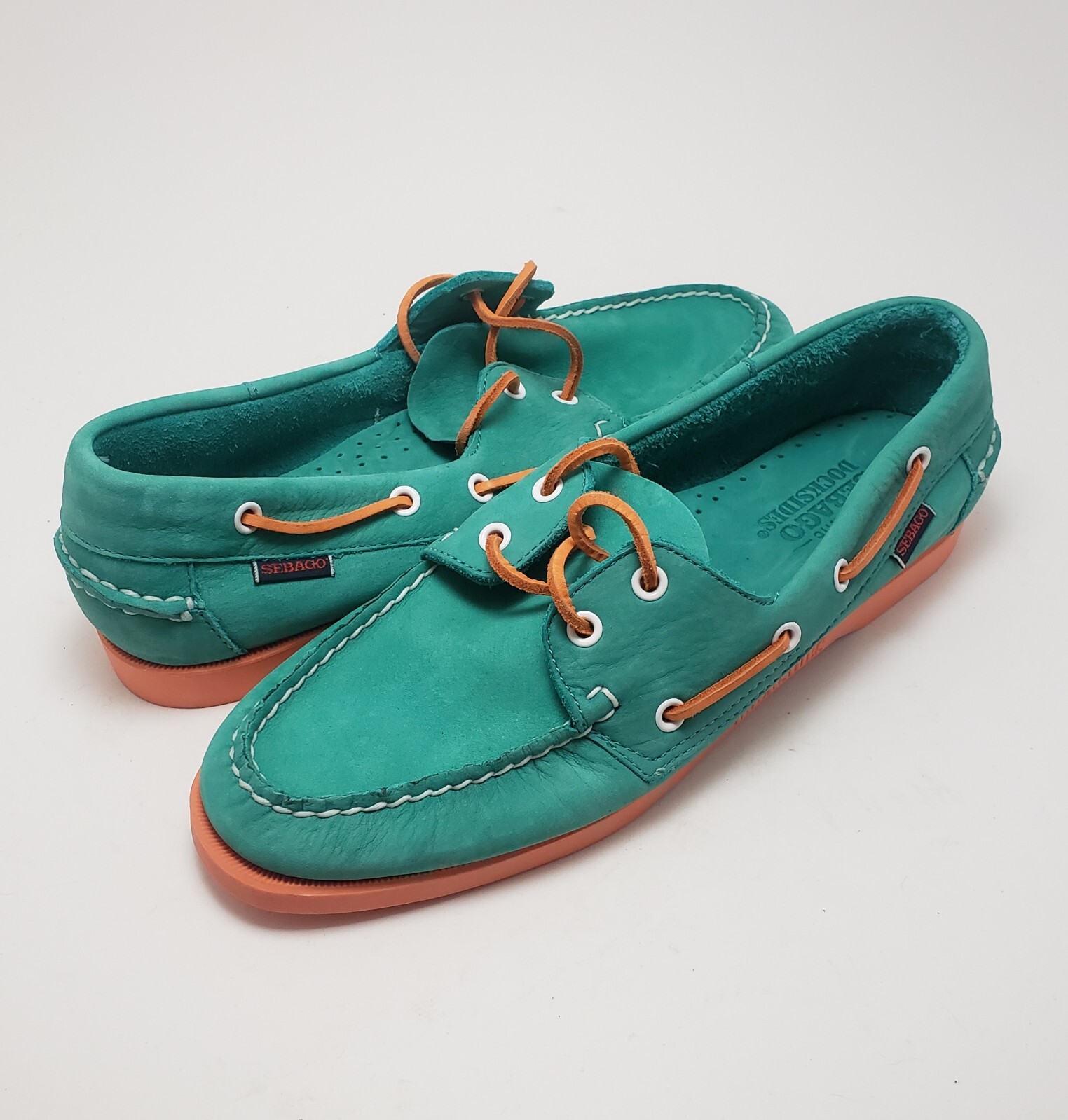 Womens Sebago Docksides Teal Green 