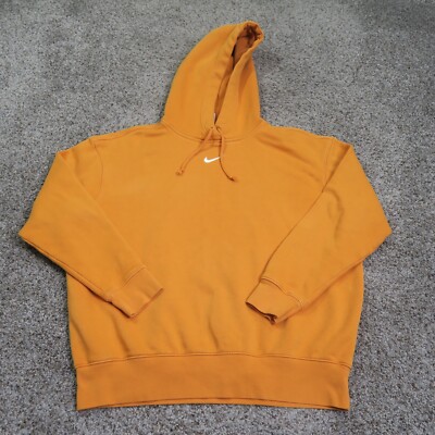 nike mini swoosh oversized sweatshirt yellow