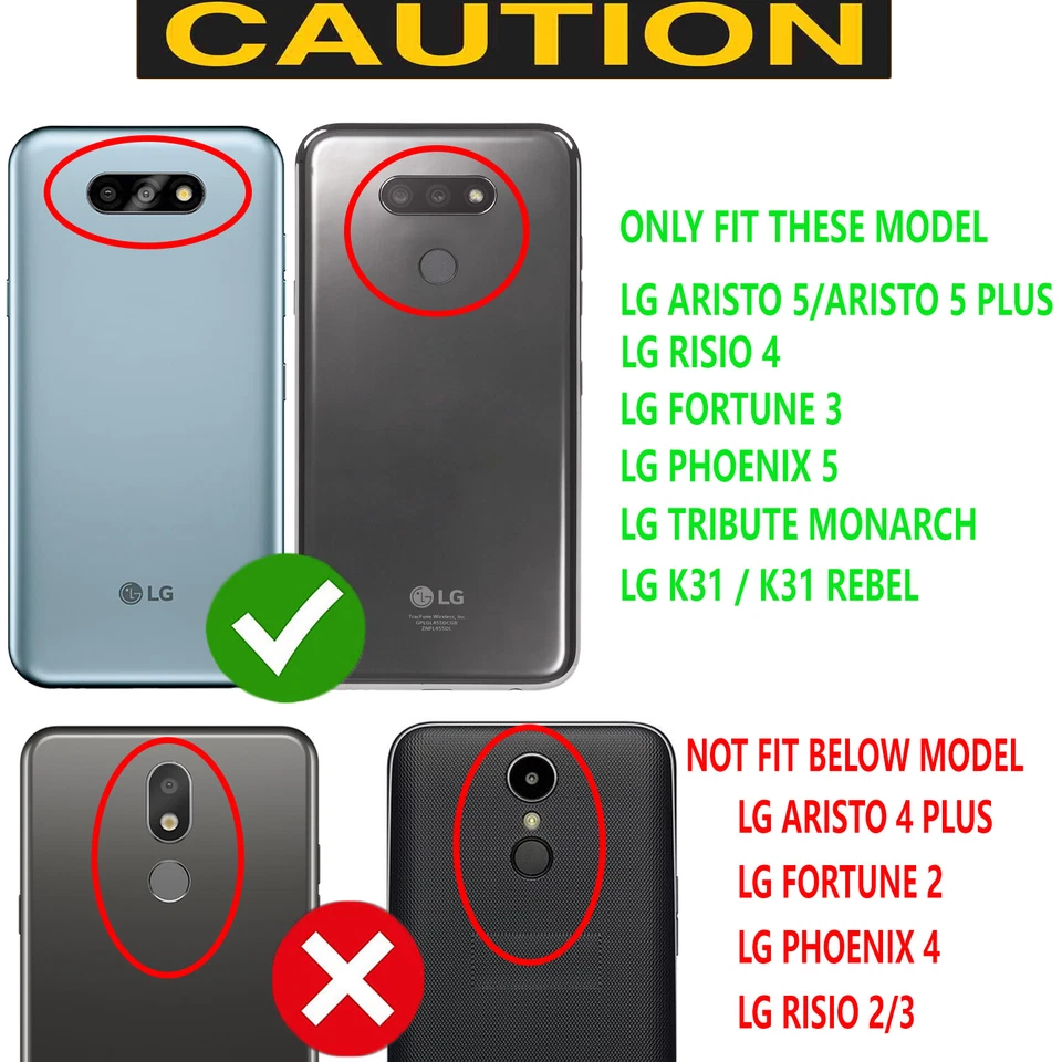 For LG K31/Aristo 5 Case Phone Cover Shockproof Clear+ Tempered Glass Screen - Image 4 of 4