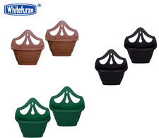 pair of plastic 31cm venetian garden wall fence  planter  3 colours available