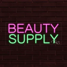 BRAND NEW "BEAUTY SUPPLY" 30x12X1 INCH LED FLEX INDOOR SIGN 30021