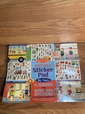 New Melissa  Doug Reusable Sticker Pad: My Town - 200 Stickers and 5 Scenes