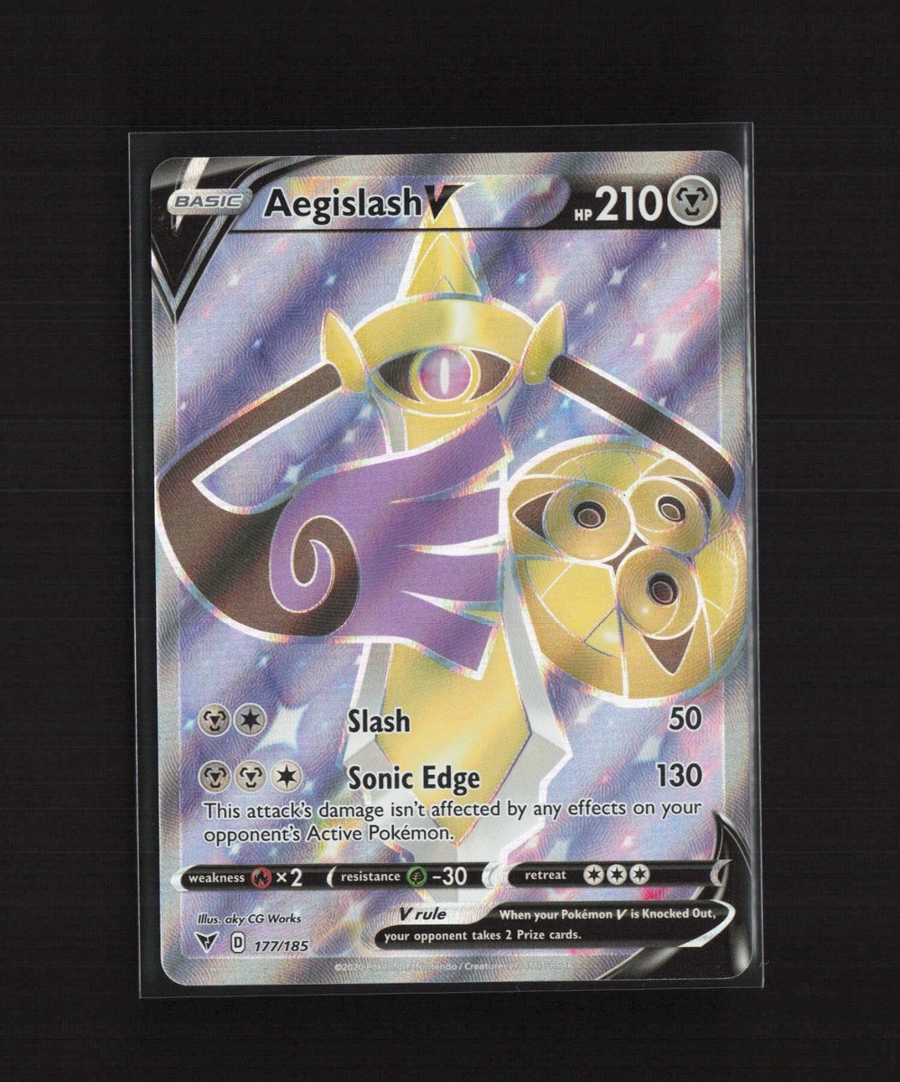 Aegislash V 177/185 Vivid Voltage Full Art Ultra Rare Holo Pokemon Card Aegislash V 177/185 Vivid Voltage Full Art Ultra Rare Holo Pokemon Card