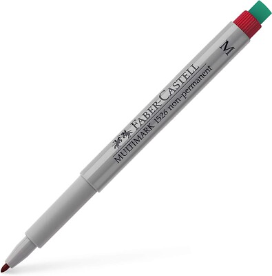 Faber-Castell 1526 Nicht Permanente OHP Marker Pen Medium Spitze Rot Einzelstück