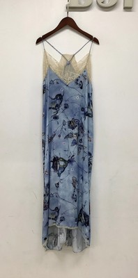 Zadig&Voltaire  Women's New Fashion Print Lace Patchwork Style Halter Dress