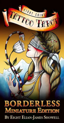 #ad Eight Coins#x27; Tattoo MINI and Borderless Tarot Card Deck $13.95