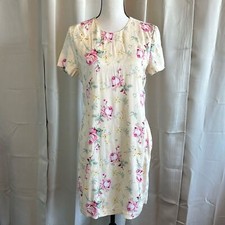 Zara Side Cut Sexy Floral Spring Satin Effect Short Sleeve Knee Length Dress