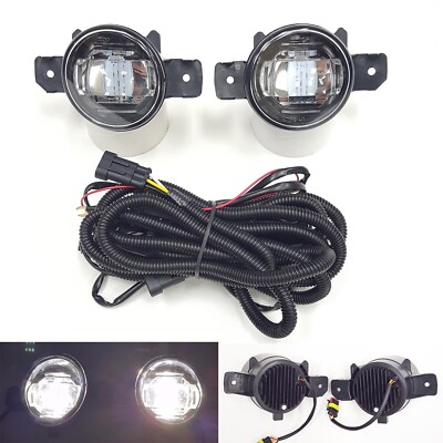 Clear Fog Light Fit 2008-2013 Nissan Altima Coupe 2DR LED DRL with Wire Switch