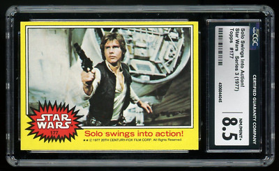 スター・ウォーズ 1977 Topps Star Wars #177 Solo Swings Into Action! CGC 8.5 NM
