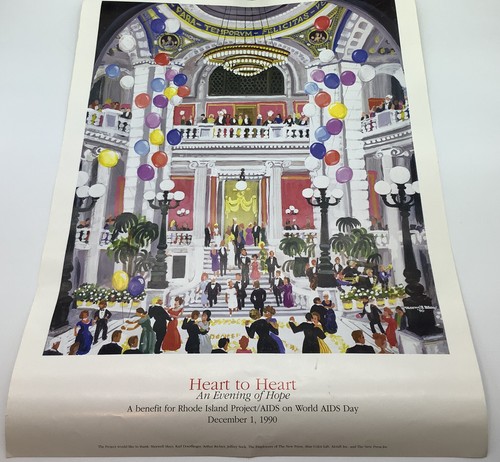 Maxwell Mays "HEART TO HEART" An Evening Of Hope AIDS Day 1990 Poster. 18x25 - Bild 1 von 6