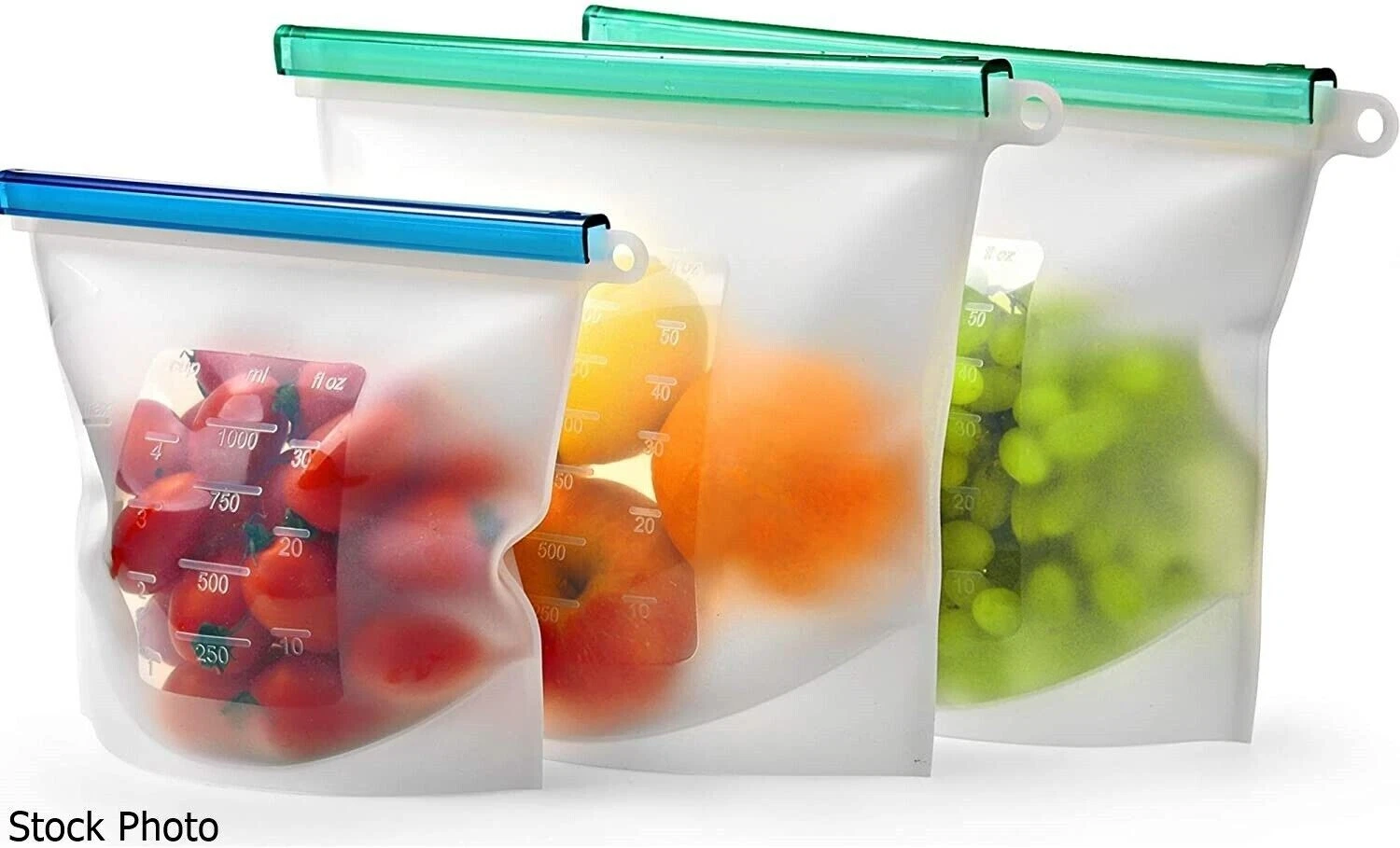 Riken Reusable Silicone Food Storage Bags 4 x 50oz & 4 x 30oz
Opens in a new window or tab