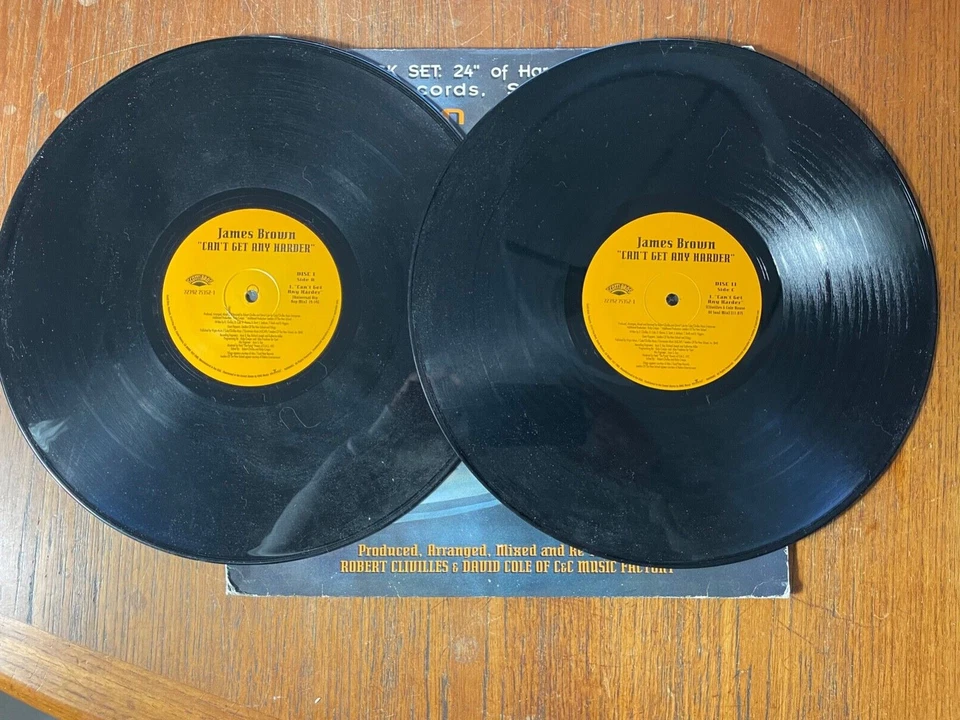 James Brown 2X LP's 1993 Can't Get Any Harder 4 diff. mixes Pretty Good Shape - Image 2 of 4